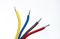 Free colorful electrical wire photo, public domain cables CC0 image.