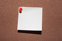 Free note pinned on board photo, public domain stationery CC0 image.