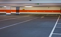 Empty car parking lot photo, free public domain CC0 image.