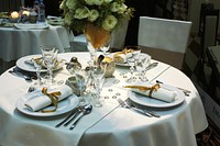 Free table setting image, public domain celebration CC0 photo.