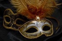 Free masquerade masks image, public domain costume CC0 photo.