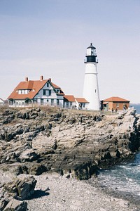 Free Portland Head Light image, public domain lighthouse CC0 photo.