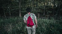 Man walking into a forest, unknown location - 06/01 2017