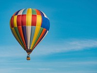 Free colorful hot air balloon image, public domain travel CC0 photo.