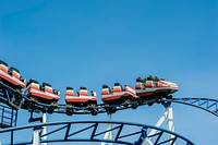 Free roller coaster image, public domain amusement park CC0 photo.