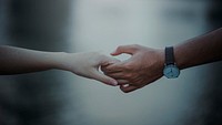 Free couple holding hands photo, public domain relationship CC0 image.