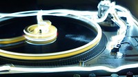 Free music wallpaper image, public domain record player CC0 photo.