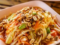 Free som tum image, public domain Thai food CC0 photo.