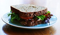 Free club sandwich image, public domain food CC0 photo.