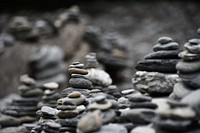 Free stacked river rocks photo, public domain CC0 image.