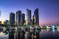 Free sky view of cityscape in Busan South Korea photo, public domain building CC0 image.