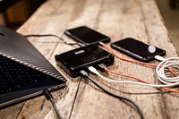 Free phone charging with power bank image, public domain CC0 photo.