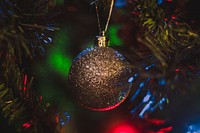 Free glass ball, Christmas ornament image, public domain holiday CC0 photo.