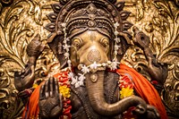 Hindu elephant god, Ganesha statue, free public domain CC0 photo.
