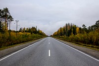 Free nature highway road photo, public domain landscape CC0 image.