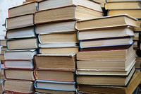 Free pile of books photo, public domain CC0 image.