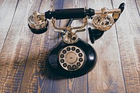 Free rotary dial telephone image, public domain vintage CC0 photo.