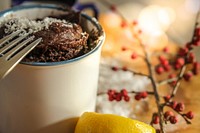 Free chocolate pudding cake image, public domain CC0 photo.