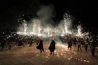 Newyear celebration, festival, fireworks, night view photo, free public domain CC0 image.