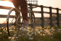 Free cycling on a grass field image, public domain activity CC0 photo.