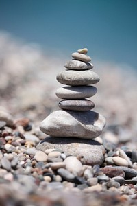 Free stacked pebbles image, public domain balance CC0 photo.