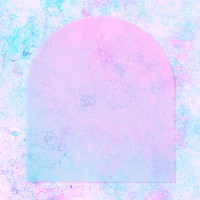 Bubble art arch frame psd in ombre blue DIY experimental art