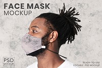 Face mask mockup psd the new normal essential bubble art craft