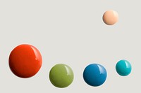 Colorful paint drops border psd gray background in modern style