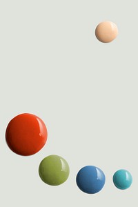 Colorful paint drops border psd gray background in modern style