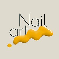 Nail art business logo vector creative color paint style