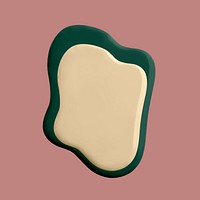 Beige color paint irregular psd shape creative art graphic element