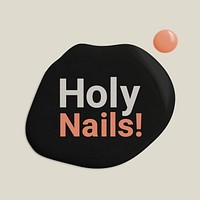 Holy nails business logo vector creative color paint style