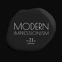 Modern impressionism template vector black paint abstract social media ad