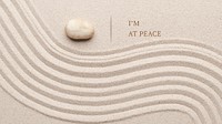 At peace wellness template vector minimal blog banner