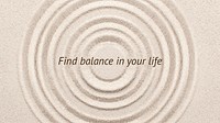 Find balance wellness template vector minimal blog banner