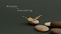 Mindset is everything template vector wellness concept minimal blog banner