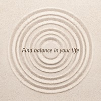 Find balance wellness template vector minimal social media post