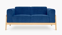 Mid century modern sofa psd living room furniture mockup