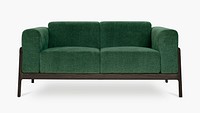 Mid century modern sofa psd living room furniture mockup