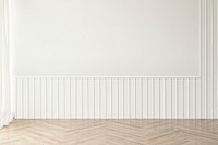 Empty minimal room with beige wall