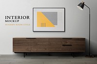 Modern room interior mockup psd