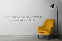 Modern room interior mockup psd