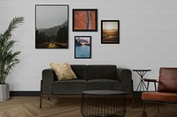 Gallery wall in a modern living room