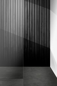 Empty room wall mockup psd Japandi interior design