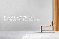 Minimal room interior mockup psd