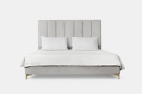Upholstered bed mockup psd bedroom furniture