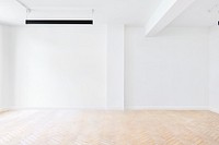 Empty minimal room with ceiling light