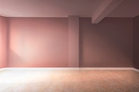 Pink room wall mockup psd interior design