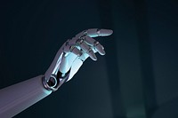 Robot hand psd background, AI technology