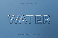 Water editable psd text effect